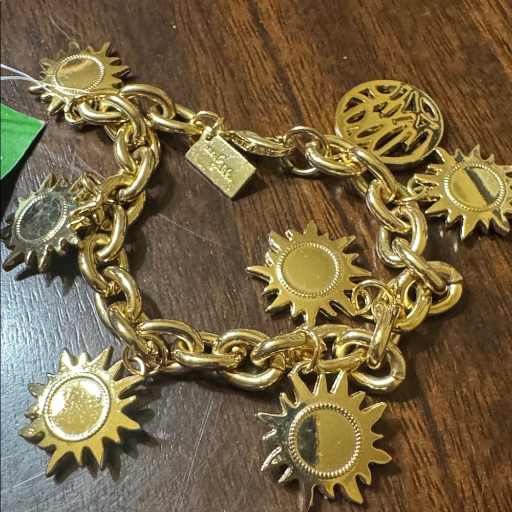 Lilly Pulitzer Gold Sunburst Charm Bracelet